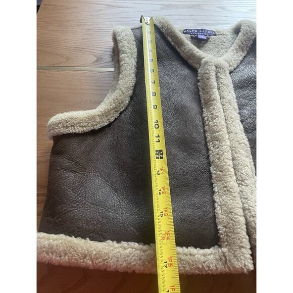 Ralph Lauren Collection Purple Label Cropped Shearling Vest Leather Runway Top - Picture 16 of 16